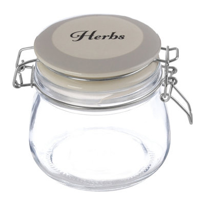 Orsina Stylish Herbs Storage JarDurable Glass Jar With Lid For Kitchen CounterVersatile Airtight Storage Jar from B&Q