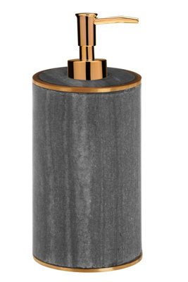 Orsina Grey Marble And Gold Finish Moisturizer Dispenser from B&Q