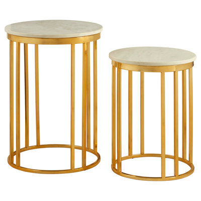 Orsina Templar Set Of 2 Linear Design Side Tables from B&Q