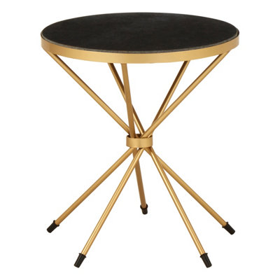 Orsina Templar Black Marble Top Side Table from B&Q