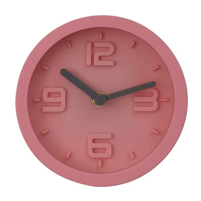 Orsina Elko Pink Finish Embossed Wall Clock from B&Q
