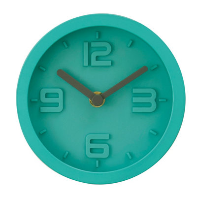 Orsina Elko Cyan Finish Embossed Wall Clock from B&Q