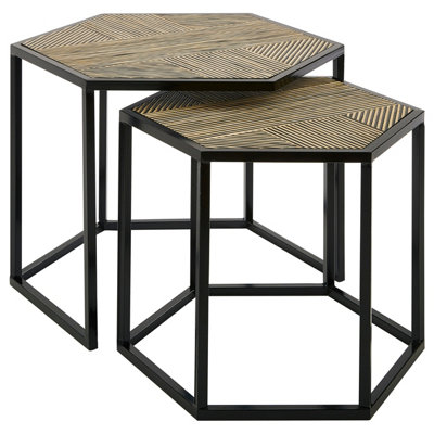 Orsina Babita Set Of 2 Hexagon Side Tables from B&Q