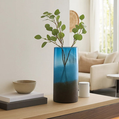 Orsina Chiara Large Blue Sand Effect Vase from B&Q