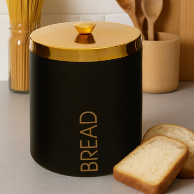 Premier Housewares Black Maison By Premier Liberty Enamel Finish Bread Bin