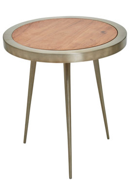 Orsina Almora Acacia Wood Round Side Table from B&Q