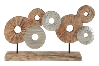 Orsina Elementi 7 Disc Wooden Sculpture from B&Q