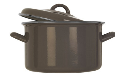 Orsina Porter Large Grey Casserole Dish With Lid from B&Q