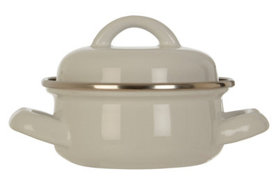 Orsina Porter 10Cm Dia White Mini Casserole Dish from B&Q