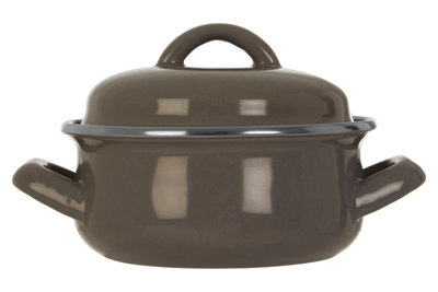 Orsina Porter 12Cm Dia Grey Mini Casserole Dish from B&Q