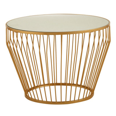 Orsina Avantis Gold Finish Tapered Design Side Table from B&Q