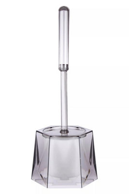 Orsina Dow Grey Acrylic Toilet Brush Holder from B&Q