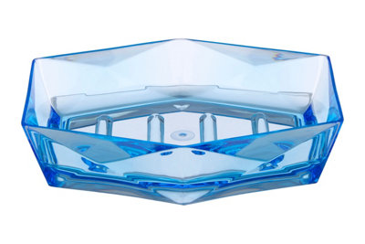 Orsina Dow Blue Acrylic Soap Dish from B&Q