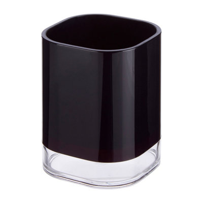 Orsina Black Acrylic Bathroom TumblerFrosted Finish Water Tumbler For SinkLightweight Decor Tumbler For Razors from B&Q