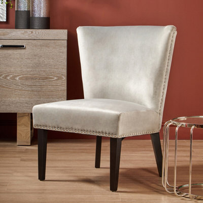 Orsina Interiors By Premiers Velvet Dining ChairDining Room Accent ChairVelvet Upholstered Wing Chair With Wooden Legs from B&Q