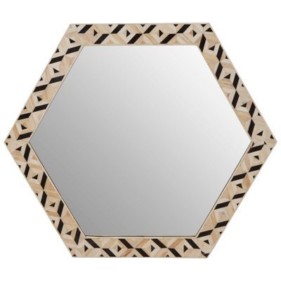 Orsina Hexagonal Shape Modern Wall Mirror from B&Q