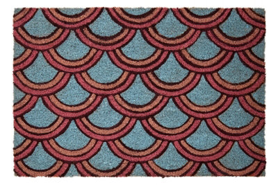 Orsina Deco DoormatStylish Coir Mat With Art Deco Pattern And Durable Pvc BackingHard-Wearing And