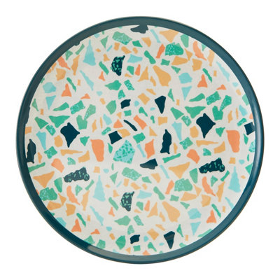 Orsina Assorted Terrazzo Side PlateDurably Constructed Round PlatePatterned PlateSturdy Picnic Plate from B&Q