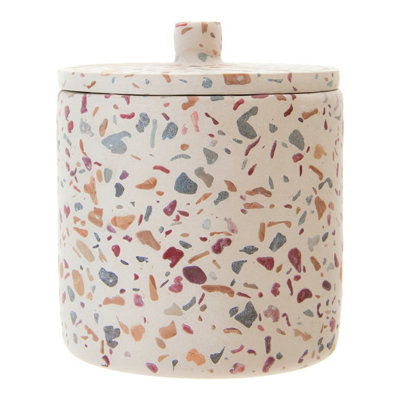 Orsina Gozo Concrete Terrazzo Cotton Jar from B&Q