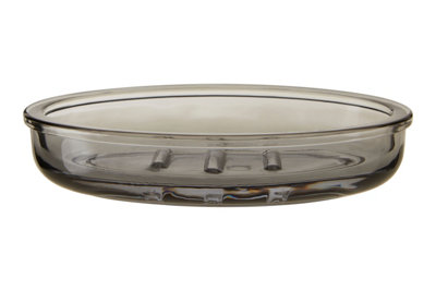 Orsina Ridley Clear Glass Soap Dish from B&Q