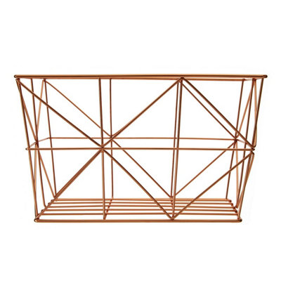 Orsina Stylish Copper Finish Tapered Wire BasketFunctional Wireframe Basket For KitchenHigh Quality Basket from B&Q