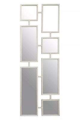 Orsina Silver Multi Frame Wall MirrorContemporary Panel Decorative Mirror With Silver Iron FrameAccent Mirror from B&Q