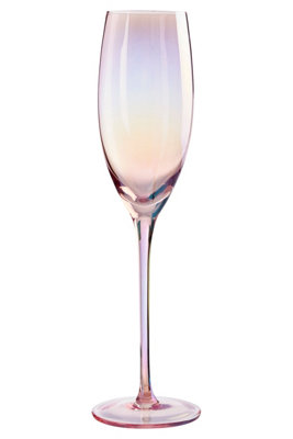 Orsina Practical Set Of 4 Champagne GlassesElegant Champagne GlassesDurable Drink GlassesSleek Long Glasses from B&Q