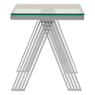 Orsina Piermount Clear Glass End Table from B&Q