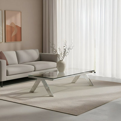 Orsina Piermount Clear Glass Coffee Table from B&Q