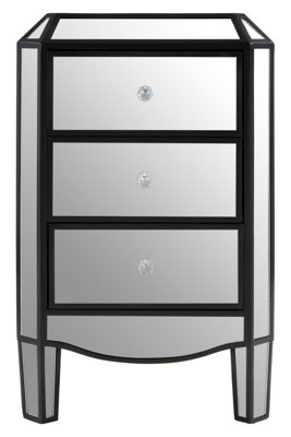 Orsina Glamorous Design 3 Drawer Mirrored ChestMirrored Surfaces Sturdy Chest Ample Storage Chest Of Drawers from B&Q