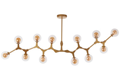 Orsina 12 Arm Gold Finish Pendant Light from B&Q