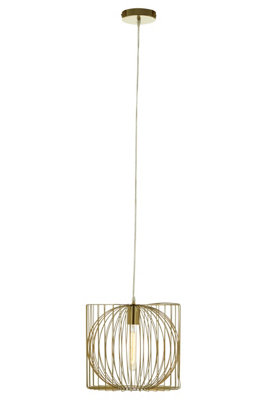 Orsina Gold Finish Pendant LampOpenwork Iron Lighting Fixture For CeilingsContemporary Luxe Pendant Light