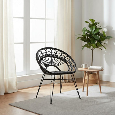 B&Q -  Manado Black Rattan Chair