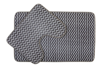 Orsina Soak Chevron Bath Mat Set