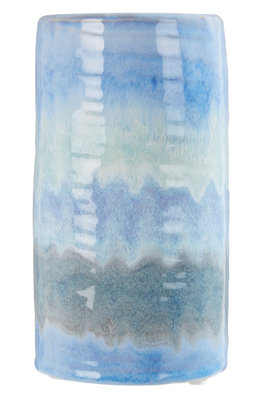 Orsina Caldera Blue Ceramic Vase from B&Q