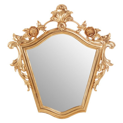 Orsina Elegant Gold Finish Tapered Wall MirrorVersatile Hallway Mirror For BedroomFunctional Lounge Mirror from B&Q