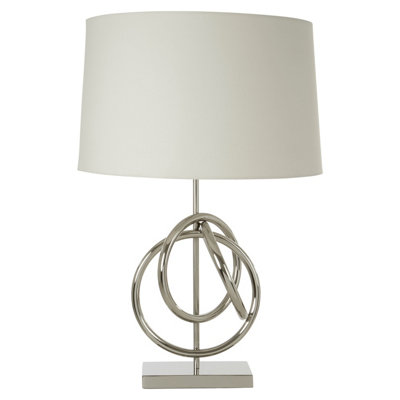 Orsina White Table Lamp With Banded Base B&Q