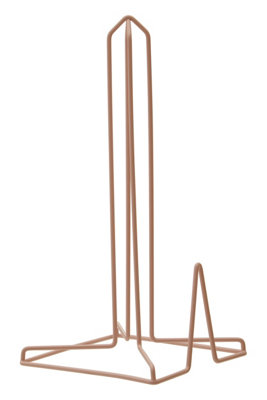 B&Q -  Pink Finish Kitchen Roll HolderStylish Wire Frame Design With Durable Metal ConstructionSoft Pink