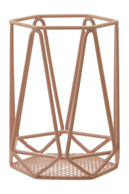 Orsina Pink Finish Utensil HolderStylish Wire Container For Organising Kitchen ToolsDurable Metal Design from B&Q