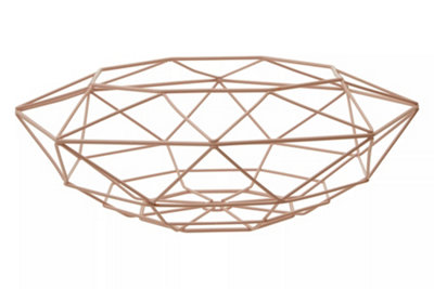 Orsina Geometric Pink Finish Fruit BasketFunctional Design Unique Fruit BasketDurable Unique Fruit Basket from B&Q