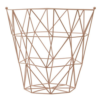 Orsina Stylish Pink Finish Storage BasketFunctional Storage Basket For KitchenDurable Decorative Basket from B&Q