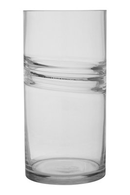 Orsina Optik Clear Glass Tall Vase from B&Q