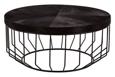 Orsina Kensington Townhouse Hair On Hide Top Round Coffee Table from B&Q