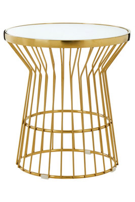 Orsina Tula Gold Finish Corset Base Side Table from B&Q