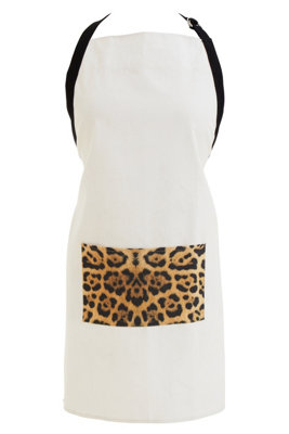 B&Q -  Leopard Print ApronTrendy Animal Print Design With Adjustable Neck And Waist TiesProtects Clothing