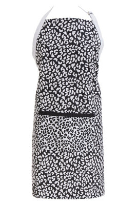 Orsina ApronChic Leopard Print Design With Adjustable Neck And Waist StrapsShields Clothing During Cooking from B&Q