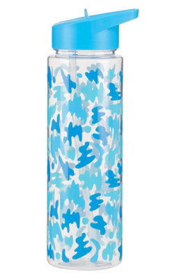 Orsina Durable Blue Shark Water BottlePortable Spout Lock BottleRobust Pp Plastic Transparent Outer Bottle from B&Q