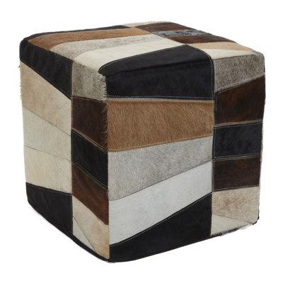 Orsina Safira Striped Round Pouffe from B&Q