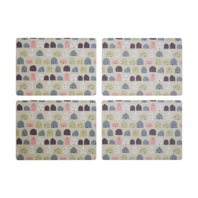 Orsina Set Of Four Wild Cottage PlacematsCharming Multicoloured Geometric DesignHeat Resistant Dining Mats from B&Q