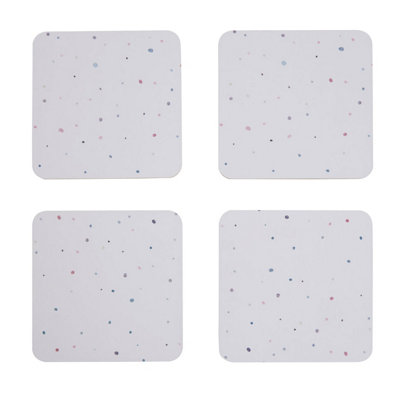 Orsina Set Of Four CoastersContemporary Heat Resistant Drink MatsStylish Speckled Design Tableware from B&Q